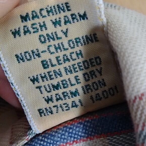Vintage L.L. Bean Flannel Plaid Button Down Shirt - Picture 6 of 9